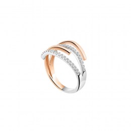 δαχτυλίδι ροζ χρυσό γυναικείο ζιργκόν D11400862