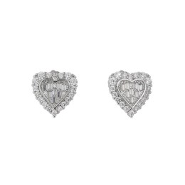 γυναικεία ασημένια καρφωτά σκουλαρίκια καρδιά SK21200325