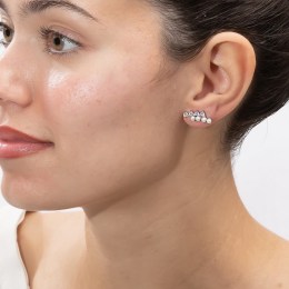 γυναικεία ασημένια σκουλαρίκια ear climbers SK21200323(a)