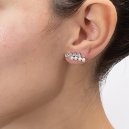 γυναικεία ασημένια σκουλαρίκια ear climbers SK21200323(c)