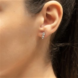 γυναικεία ασημένια σκουλαρίκια ζιργκόν SK21200193(b)