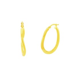 γυναικεία κίτρινα χρυσά σκουλαρίκια κρίκοι οβάλ SK11101057
