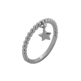 γυναικείο ασημένιο δαχτυλίδι κρεμαστό αστέρι D21200023