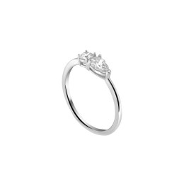 γυναικείο ασημένιο δαχτυλίδι λευκά ζιργκόν D21200142
