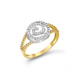 γυναικείο δαχτυλίδι κίτρινο χρυσό καρδιά D11400369