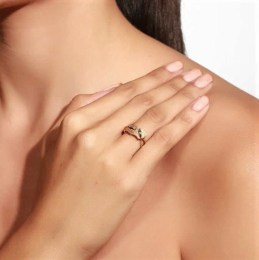 γυναικείο δαχτυλίδι κίτρινο χρυσό ζαγρέ D11400534(b)