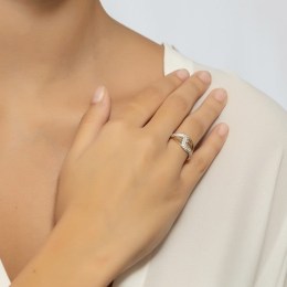 Γυναικείο δαχτυλίδι κίτρινο χρυσό ζιργκόν D11100707(b)