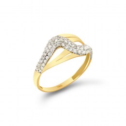 Γυναικείο δαχτυλίδι κίτρινο χρυσό ζιργκόν D11100707