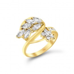 Γυναικείο δαχτυλίδι κίτρινο χρυσό ζιργκόν D11100717