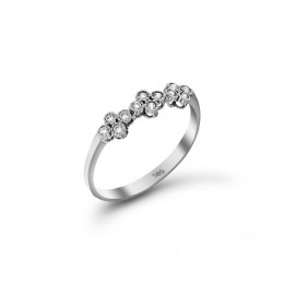 Γυναικείο δαχτυλίδι λευκόχρυσο σταυροί D11200558