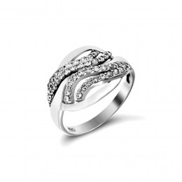 Γυναικείο δαχτυλίδι λευκόχρυσο ζιργκόν D11200048