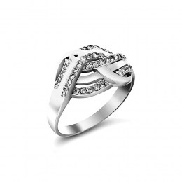 Γυναικείο δαχτυλίδι λευκόχρυσο ζιργκόν D11200077