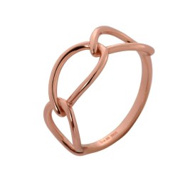 γυναικείο δαχτυλίδι ροζ επίχρυσο ασημένιο αλυσίδα D21300039