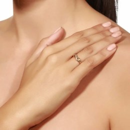 Γυναικείο επίχρυσο ασημένιο δαχτυλίδι άπειρο D21100043(b)