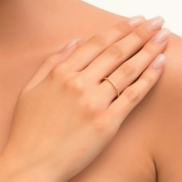 γυναικείο επίχρυσο ασημένιο δαχτυλίδι μισόβερο D21100100(c)