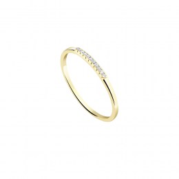 γυναικείο επίχρυσο ασημένιο δαχτυλίδι μισόβερο D21100100