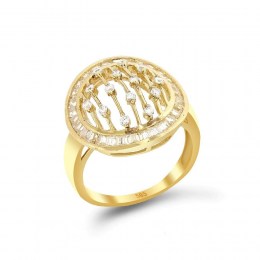 Γυναικείο κίτρινο χρυσό δαχτυλίδι κύκλος D11100669