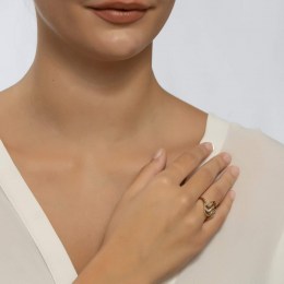 Γυναικείο κίτρινο χρυσό δαχτυλίδι ζιργκόν D11100488(a)