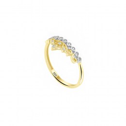 γυναικείο κίτρινο χρυσό δαχτυλίδι ζιργκόν D11400852