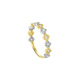 γυναικείο κίτρινο χρυσό δαχτυλίδι ζιργκόν D11400872