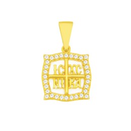 γυναικείο κίτρινο χρυσό φυλαχτό ζιργκόν KR11100216
