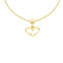 γυναικείο κίτρινο χρυσό κρεμαστό καρδιά KR11100162