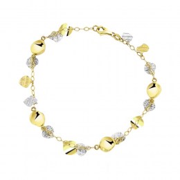 γυναικείο κίτρινο χρυσό βραχιόλι charms BR11400065