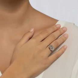 Γυναικείο λευκόχρυσο δαχτυλίδι D11200532(b)