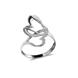 γυναικείο λευκόχρυσο δαχτυλίδι heart to heart D11200016