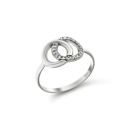 γυναικείο λευκόχρυσο δαχτυλίδι κύκλους D11200108