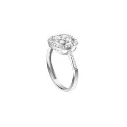 γυναικείο λευκόχρυσο δαχτυλίδι λευκά ζιργκόν D11201014
