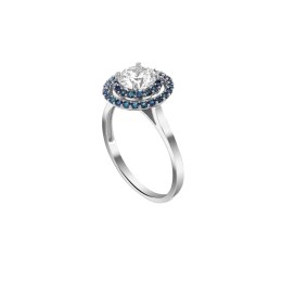 γυναικείο λευκόχρυσο δαχτυλίδι μπλε ζιργκόν D11201037
