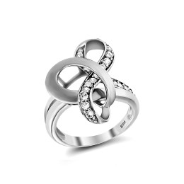 γυναικείο λευκόχρυσο δαχτυλίδι ζιργκόν D11200055