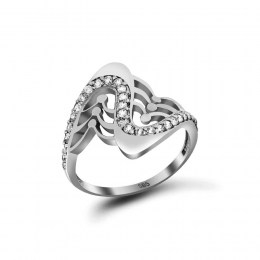Γυναικείο λευκόχρυσο δαχτυλίδι ζιργκόν D11200404