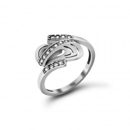 Γυναικείο λευκόχρυσο δαχτυλίδι ζιργκόν D11200462