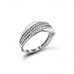 Γυναικείο λευκόχρυσο δαχτυλίδι ζιργκόν D11200468