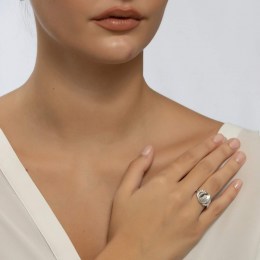 Γυναικείο λευκόχρυσο δαχτυλίδι ζιργκόν D11200474(a)