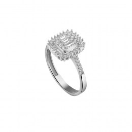 γυναικείο λευκόχρυσο δαχτυλίδι ζιργκόν D11200890