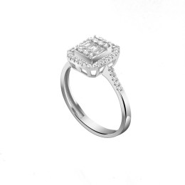 γυναικείο λευκόχρυσο δαχτυλίδι ζιργκόν D11200947