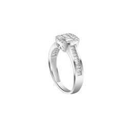 γυναικείο λευκόχρυσο δαχτυλίδι ζιργκόν D11201017