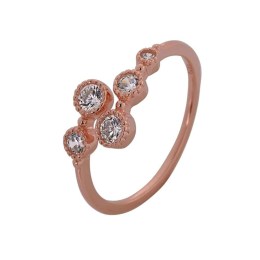 γυναικείο ροζ ασημένιο δαχτυλίδι ζιργκόν D21300026