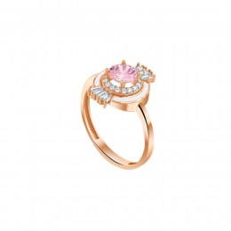γυναικείο ροζ χρυσό δαχτυλίδι ροζ ζιργκόν D11300811