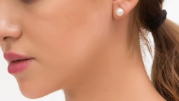καρφωτά ασημένια γυναικεία σκουλαρίκια πέρλα SK21200186(a)