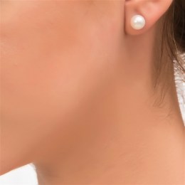 καρφωτά ασημένια γυναικεία σκουλαρίκια πέρλα SK21200186(b)