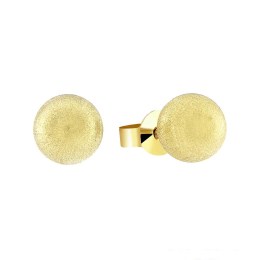 Κίτρινα χρυσά καρφωτά σκουλαρίκια φούσκες SK11100327