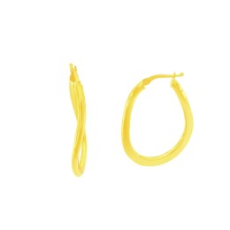 κίτρινα χρυσά σκουλαρίκια κρίκοι κυματοειδείς SK11101058