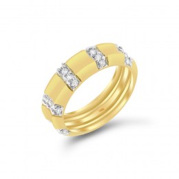 Κίτρινο χρυσό δαχτυλίδι γυναικείο ζιργκόν D11100497