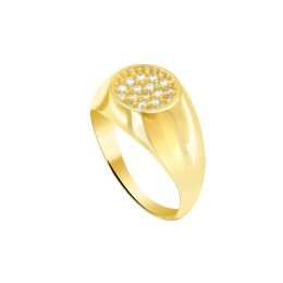 κίτρινο χρυσό δαχτυλίδι σεβαλιέ ζιργκόν D11101028
