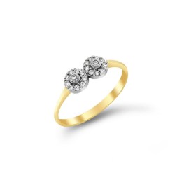κίτρινο χρυσό γυναικείο δαχτυλίδι κύκλος D11100279