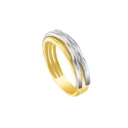 κίτρινο χρυσό γυναικείο δαχτυλίδι λευκόχρυσο D11400886